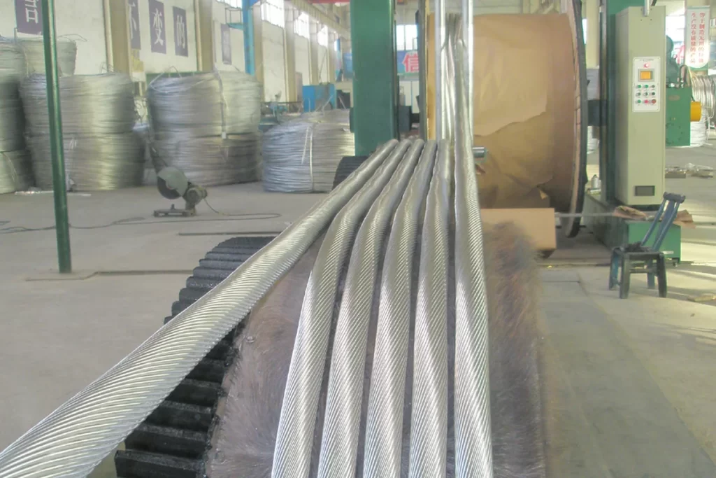 Overhead conductor production and stranding process