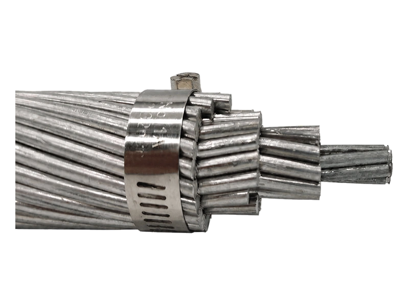 ACSR aluminium conductor steel reinforced cutaway showing steel core