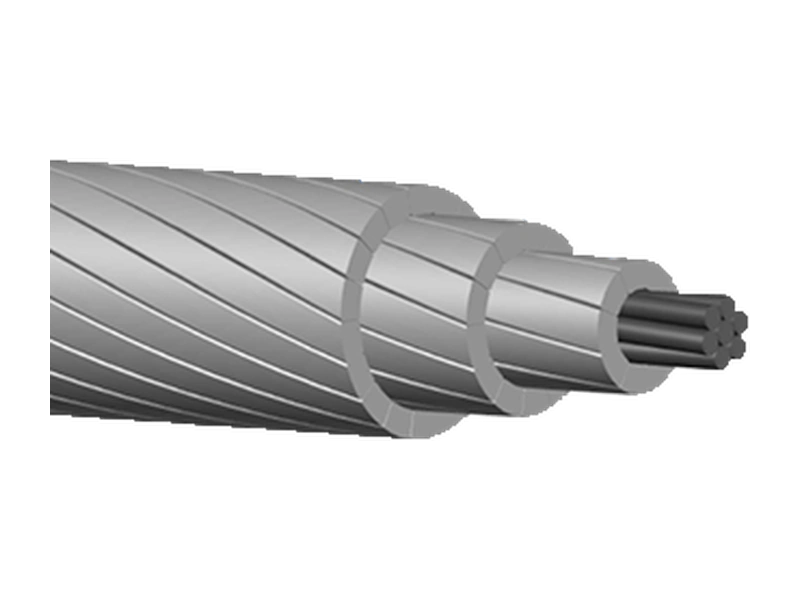 KTACSR/TW thermal-resistant aluminium conductor with trapezoidal wire construction and reinforced steel core