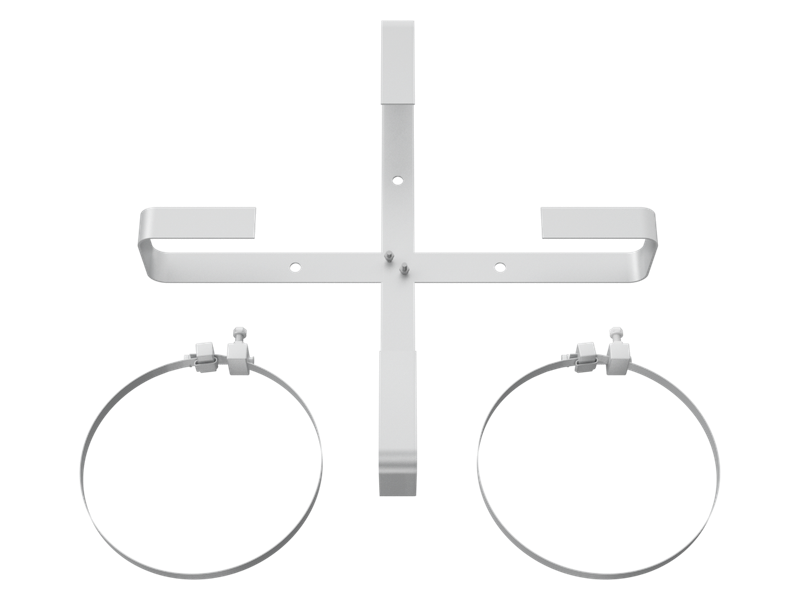 Pole mounting bracket for OPGW cable storage assembly