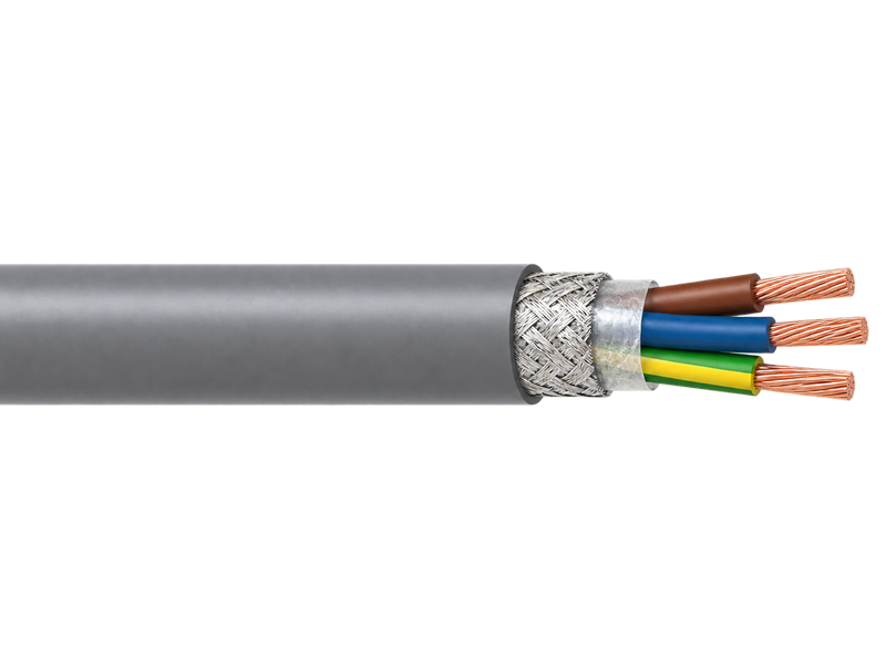 BS EN 50266-1:2001 CY LSZH screened flexible control cable with tinned copper wire braid