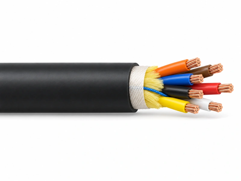 UL 1277 600V FR-XLPE thermoset CPE jacket control cable with compressed copper conductors